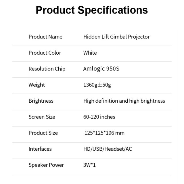 پروژکتور قابل حمل TS9 PRO 4K با فوکوس خودکار