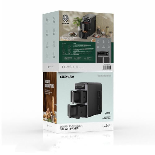 سرخکن دو طبقه گرین لاین green lion 10L double decker air fryer