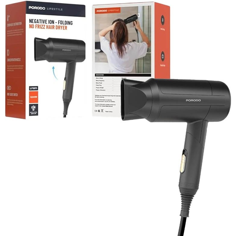 •سشوار پرودو مدل Porodo Negative Ion No Frizz Hair Dryer