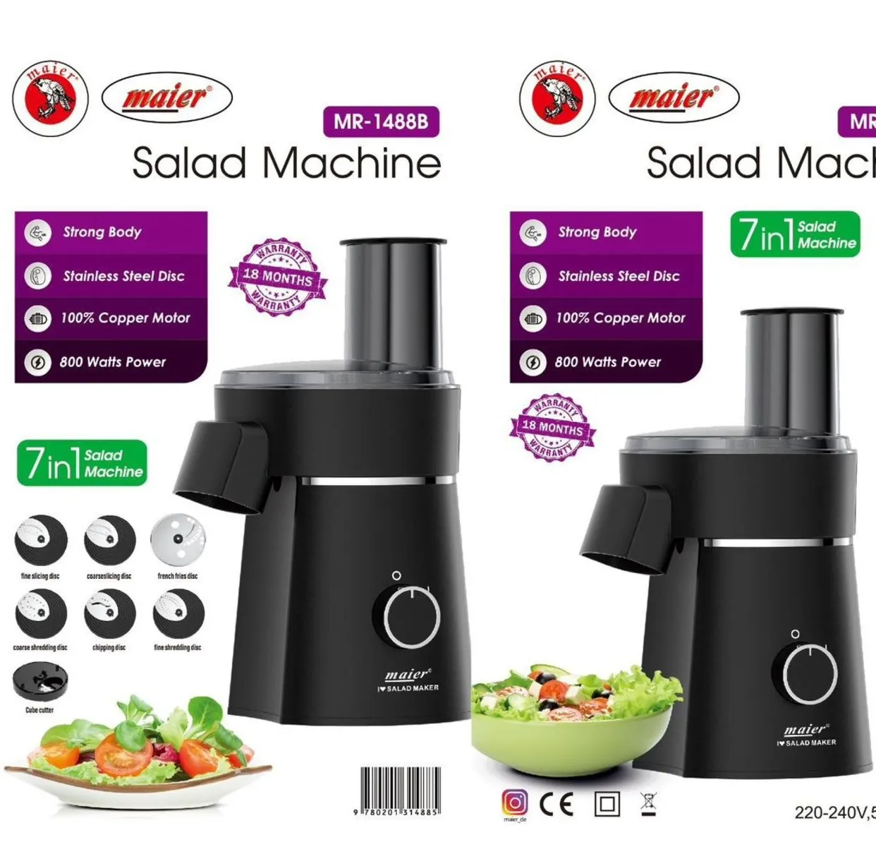 سالاد ساز 7 کاره مایر مدل MR1488