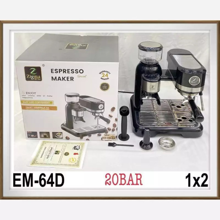 ◇ اسپرسو ساز نیمه صنعتی زیگما مدل EM64D آسیاب سر خود
