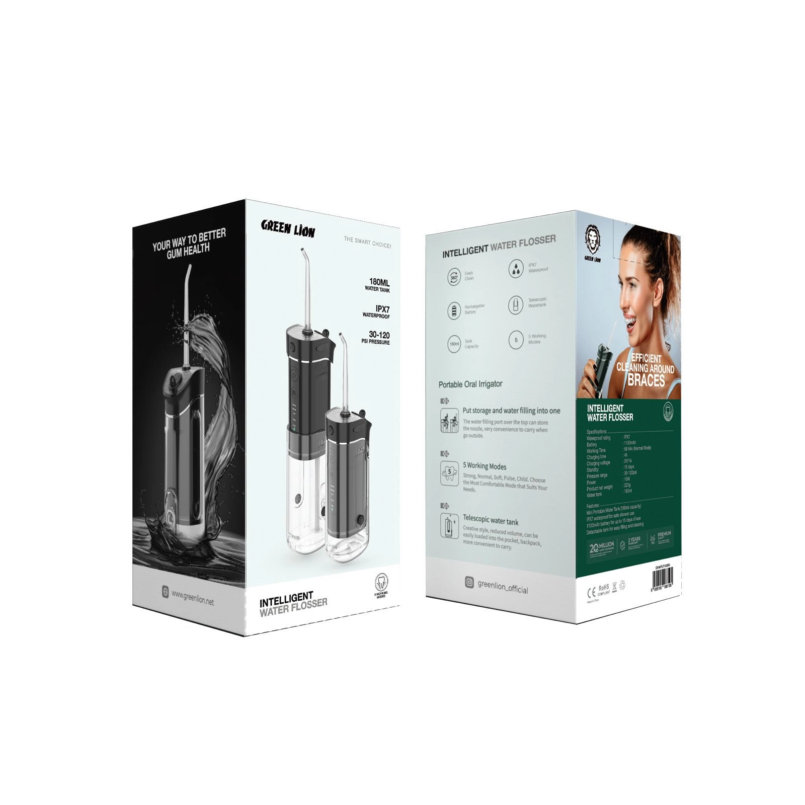 دهانشوی گرین لیون مدل Green lion GNPROR180ML oral Irrigator 180ML