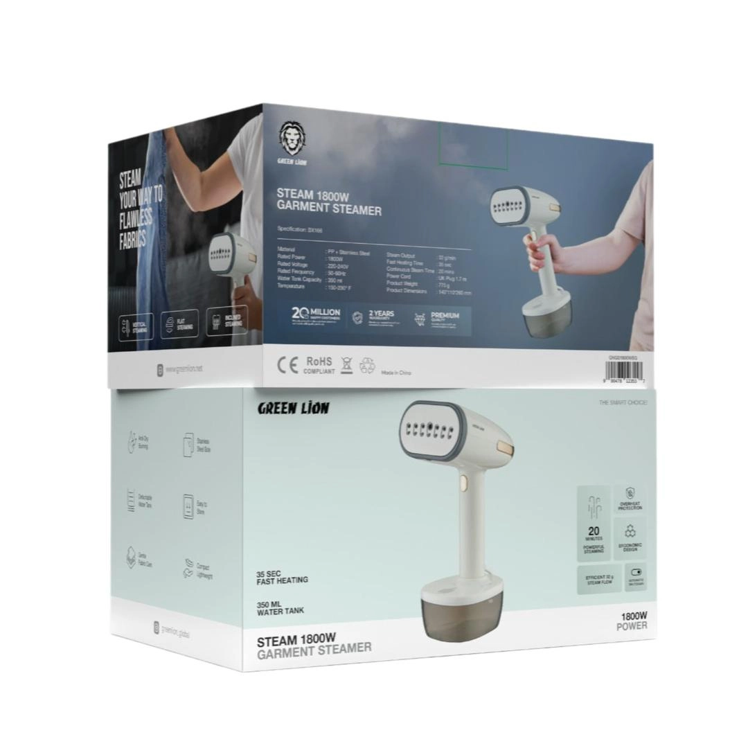 اتو بخار دستی گرین لاین Green Lion Steam 1800W Garment Steamer