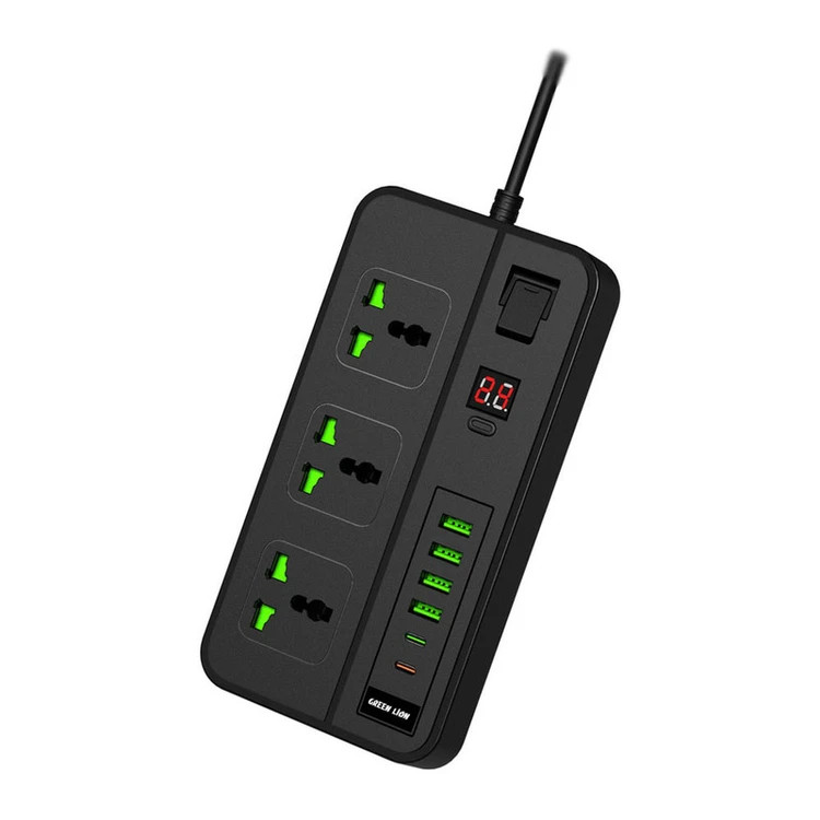 چند راهی برق گرین لاین مدل GS-150 با با تایمر و ایمنی کودک
