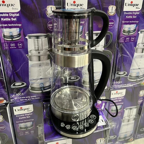 ' چای ساز یونیک مدل UA8001 ظرفیت ۲.۵ لیتر دیجیتالی لمسی تایمر دار