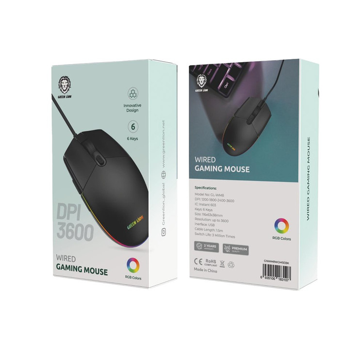" ماوس گیمینگ گرین لاین مدل GL-WM8