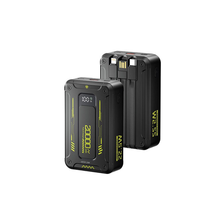 " پاوربانک فست شارژ 20 هزار گرین لاین Green Lion Xtreme 20 Power Bank 20000mAh PD 22.5W