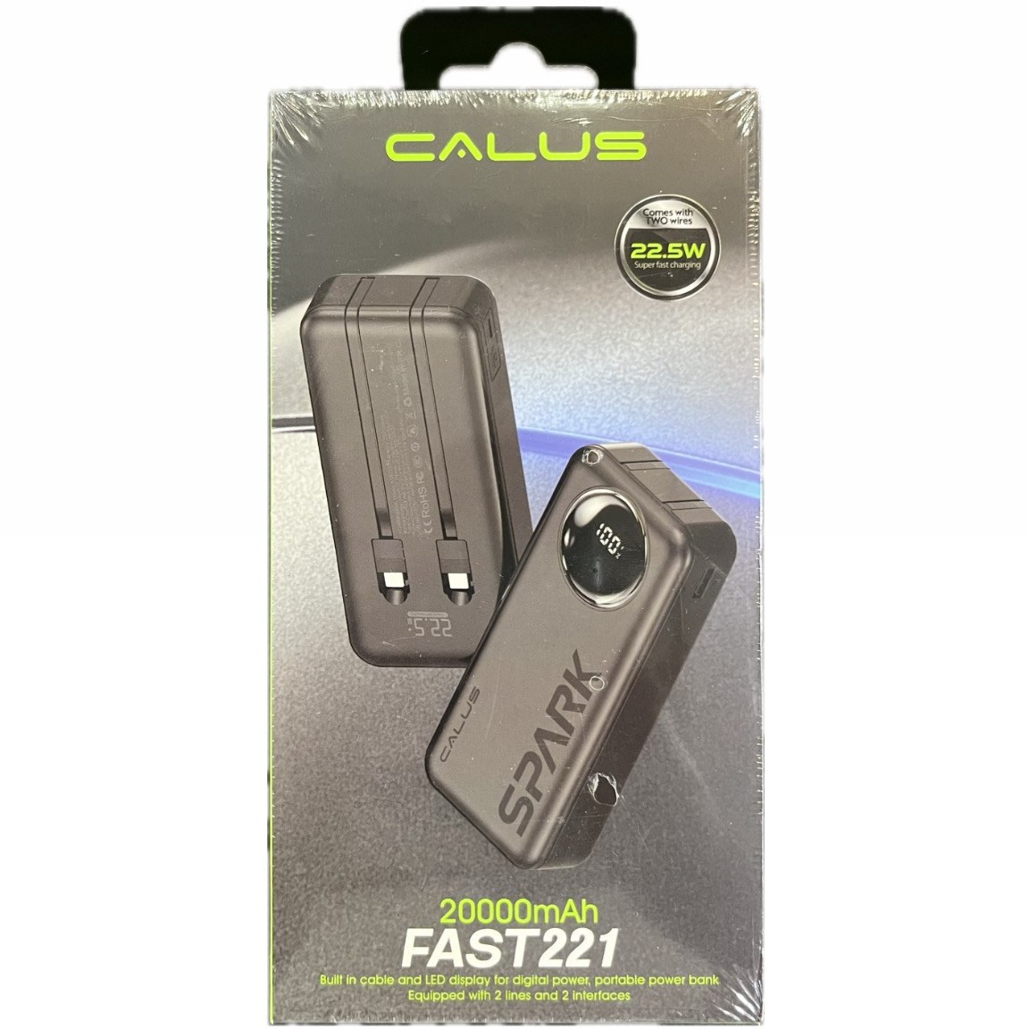 " پاور بانک کالوس مدل FAST221 ظرفیت ۲۰ هزار فست شارژ
