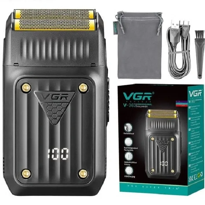 " ماشین اصلاح وی جی آر مدل V-363 با تیغه تیتانیوم و صفر زن