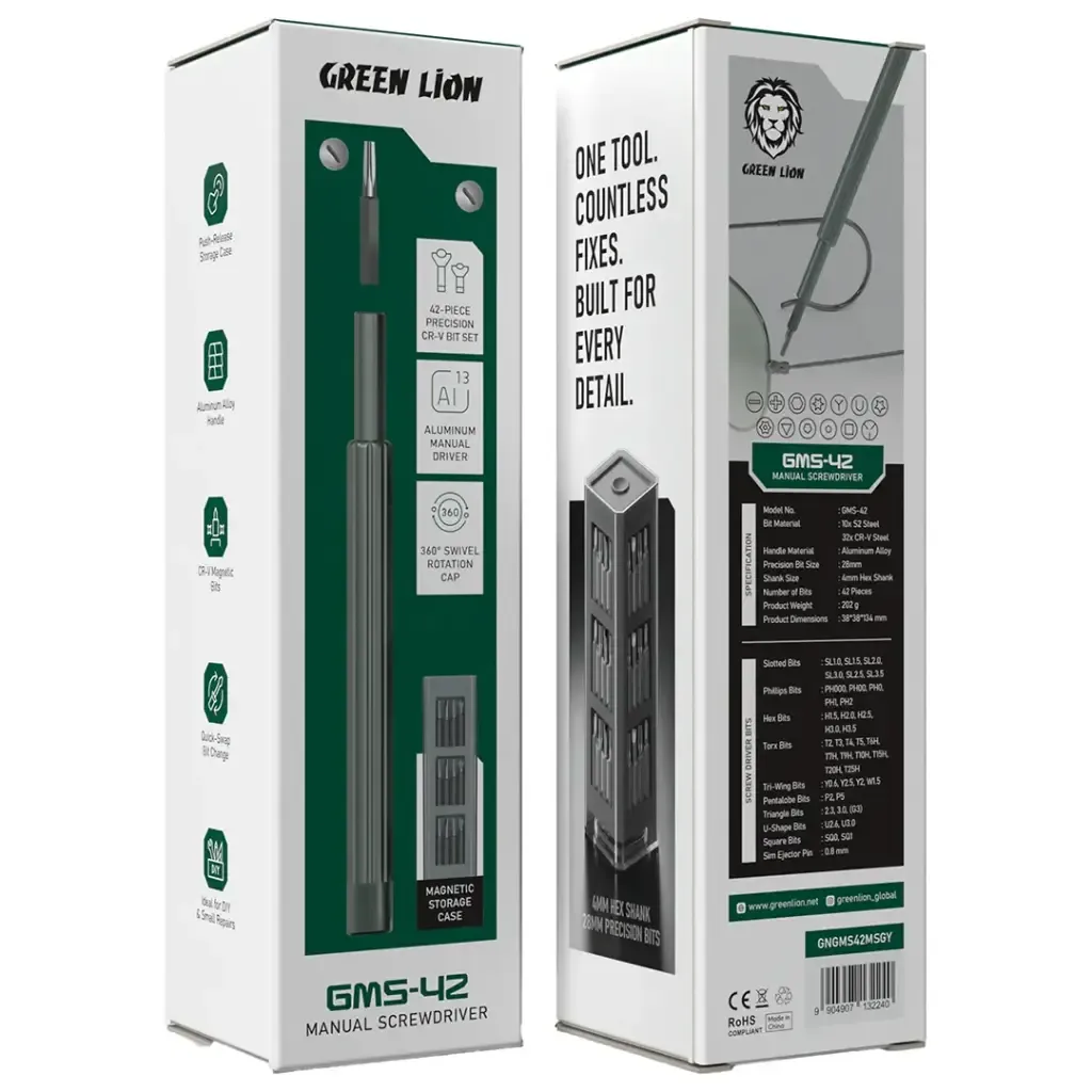 پیچ گوشتی دستی گرین لاین مدل GMS-42 Green Lion Manual Screwdriver