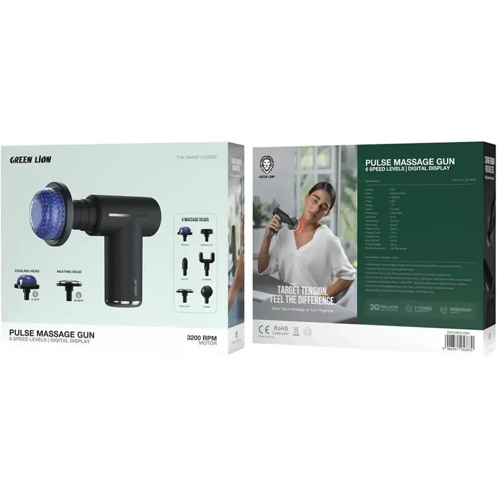 "ماساژور تفنگی مدل Pulse Massage Gun گرین لاین