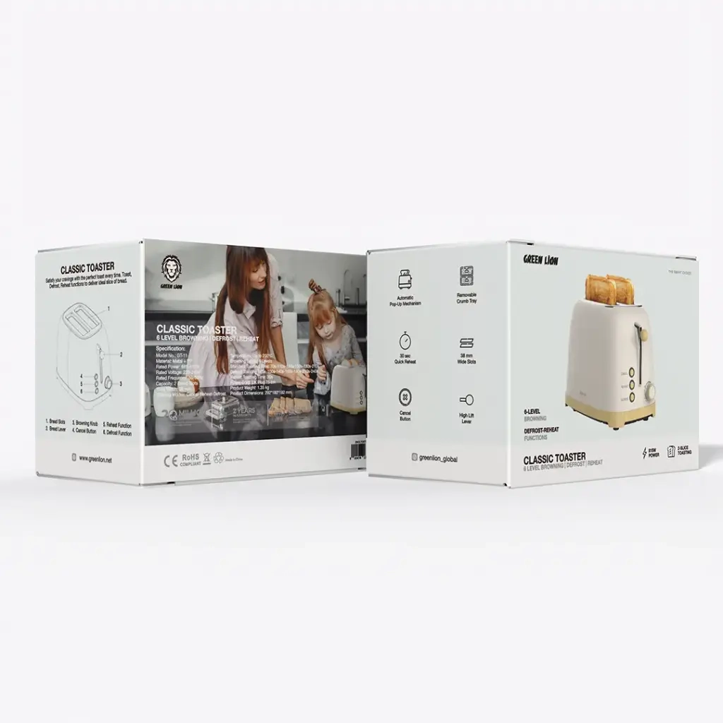 " توستر گرین لاین مدل Classic Toaster GNCLTOSTRBG