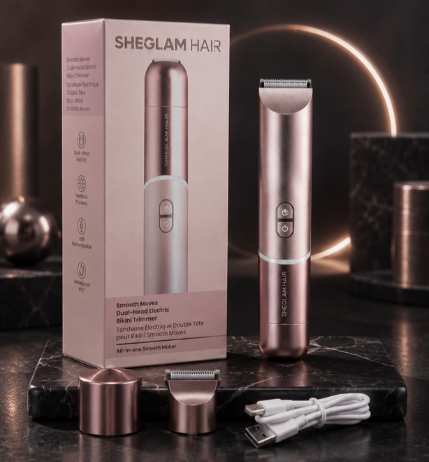 " شیور و موزن شارژی دوکاره شیگلم SHEGLAM Hair Smooth Moves Dual-Head Electric Bikini Trimmer