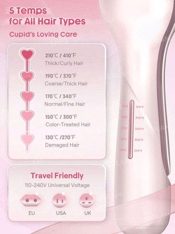 " ویو و کرلی کننده مو شیگلم SHEGLAM Beach Babe Hair Waver مدل Cupid's Charm