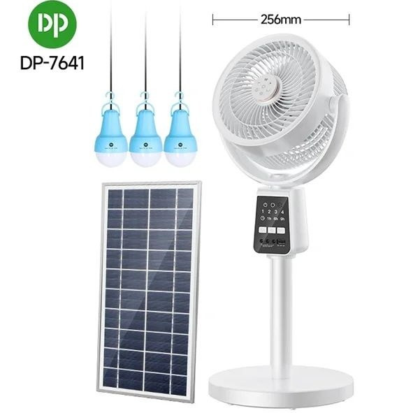 " پنکه ایستاده شارژی دی پی مدل DP7641 با کنترل و صفحه خورشیدی