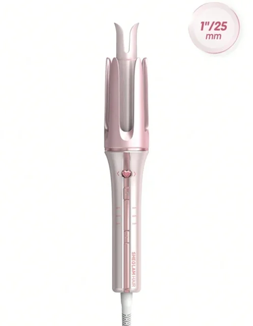 " فرکننده و حالت‌دهنده موی شیگلم صورتی مدل Cupid's Charm | SHEGLAM Hair One-Touch Instant Curler