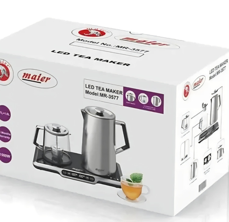 " چای ساز مایر مدل MR3577 ظرفیت ۱.۷ لیتر با کتری استیل ضد زنگ