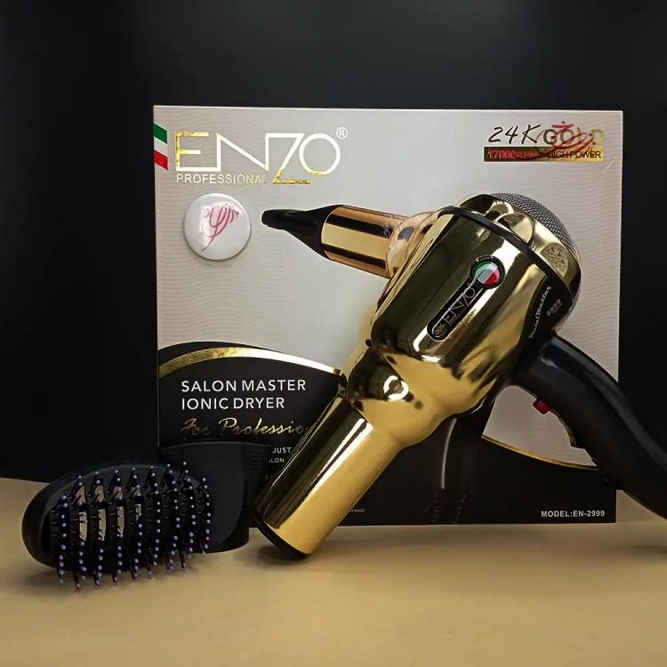 " سشوار انزو حرفه ای بدنه استیل سالنی ENZO 2999