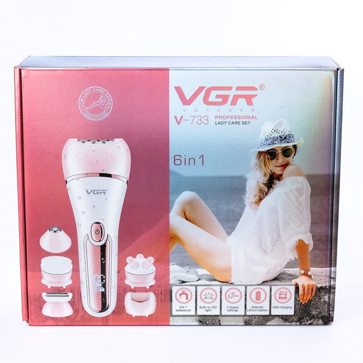 " اپیلاتور ۶ کاره وی جی آر مدل V-733 ضد آب