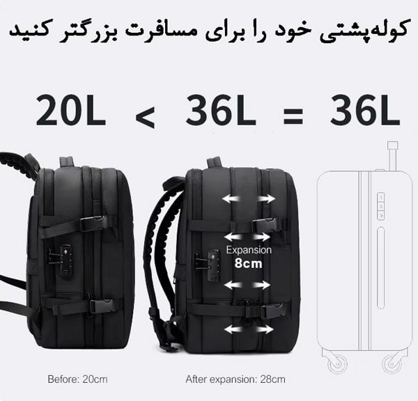 کوله پشتی مسافرتی وکیومدار بنج مدل 3028